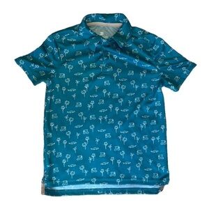 🟢 All In Motion Polo Short Sleeve Tee (6/7) Small Teal